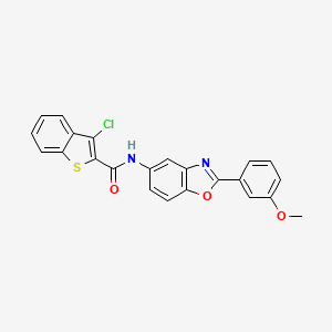molecular formula C23H15ClN2O3S B5054986 3-chloro-N-[2-(3-methoxyphenyl)-1,3-benzoxazol-5-yl]-1-benzothiophene-2-carboxamide 