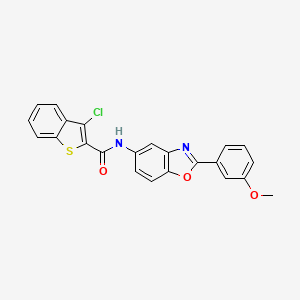 3-chloro-N-[2-(3-methoxyphenyl)-1,3-benzoxazol-5-yl]-1-benzothiophene-2-carboxamide