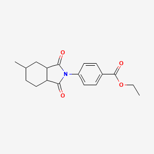 molecular formula C18H21NO4 B5055001 ethyl 4-(5-methyl-1,3-dioxooctahydro-2H-isoindol-2-yl)benzoate 