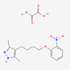 molecular formula C17H21N3O7 B5055008 3,5-dimethyl-4-[4-(2-nitrophenoxy)butyl]-1H-pyrazole oxalate 