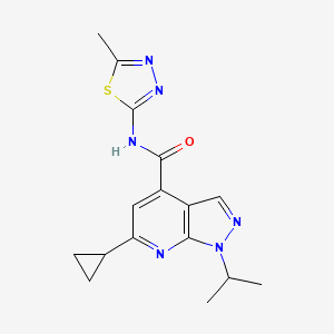 6-cyclopropyl-1-isopropyl-N-(5-methyl-1,3,4-thiadiazol-2-yl)-1H-pyrazolo[3,4-b]pyridine-4-carboxamide