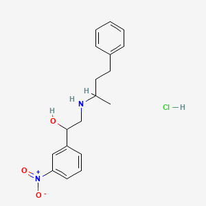 molecular formula C18H23ClN2O3 B5055026 2-[(1-methyl-3-phenylpropyl)amino]-1-(3-nitrophenyl)ethanol hydrochloride CAS No. 438545-45-0