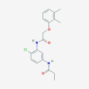 molecular formula C19H21ClN2O3 B505504 N-(4-chloro-3-{[(2,3-dimethylphenoxy)acetyl]amino}phenyl)propanamide 