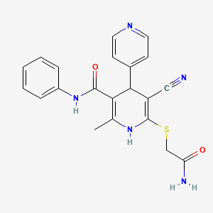 molecular formula C21H19N5O2S B5055041 6-[(2-amino-2-oxoethyl)thio]-5-cyano-2-methyl-N-phenyl-1,4-dihydro-4,4'-bipyridine-3-carboxamide CAS No. 5231-55-0