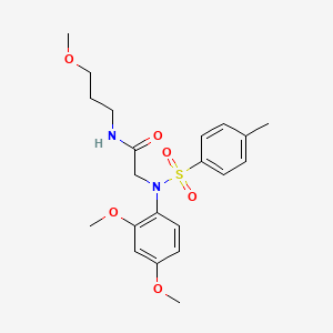 molecular formula C21H28N2O6S B5055047 N~2~-(2,4-dimethoxyphenyl)-N~1~-(3-methoxypropyl)-N~2~-[(4-methylphenyl)sulfonyl]glycinamide 