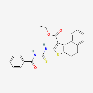 molecular formula C23H20N2O3S2 B5055054 ethyl 2-{[(benzoylamino)carbonothioyl]amino}-4,5-dihydronaphtho[2,1-b]thiophene-1-carboxylate 