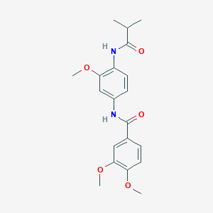 molecular formula C20H24N2O5 B505506 N-[4-(isobutyrylamino)-3-methoxyphenyl]-3,4-dimethoxybenzamide 