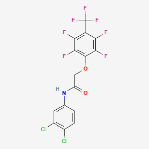 molecular formula C15H6Cl2F7NO2 B5055108 N-(3,4-dichlorophenyl)-2-[2,3,5,6-tetrafluoro-4-(trifluoromethyl)phenoxy]acetamide 