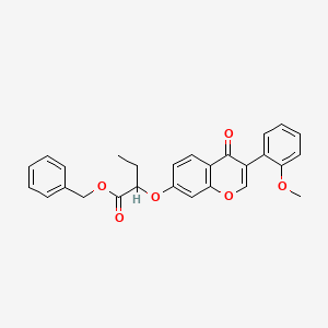 molecular formula C27H24O6 B5055115 benzyl 2-{[3-(2-methoxyphenyl)-4-oxo-4H-chromen-7-yl]oxy}butanoate 