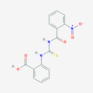 molecular formula C15H11N3O5S B5055116 2-({[(2-nitrobenzoyl)amino]carbonothioyl}amino)benzoic acid 