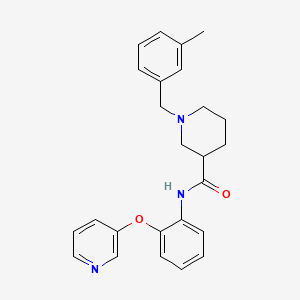 molecular formula C25H27N3O2 B5055122 1-(3-methylbenzyl)-N-[2-(3-pyridinyloxy)phenyl]-3-piperidinecarboxamide 