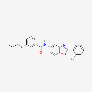 molecular formula C23H19BrN2O3 B5055130 N-[2-(2-bromophenyl)-1,3-benzoxazol-5-yl]-3-propoxybenzamide 