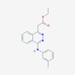 molecular formula C19H19N3O2 B5055141 ethyl {4-[(3-methylphenyl)amino]-1-phthalazinyl}acetate CAS No. 6142-34-3