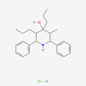 molecular formula C24H34ClNO B5055145 3-methyl-2,6-diphenyl-4,5-dipropyl-4-piperidinol hydrochloride 