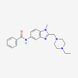 molecular formula C22H27N5O B5055171 N-{2-[(4-ethyl-1-piperazinyl)methyl]-1-methyl-1H-benzimidazol-5-yl}benzamide 