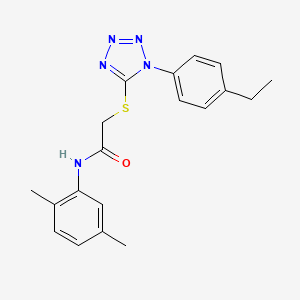 molecular formula C19H21N5OS B5055184 N-(2,5-dimethylphenyl)-2-{[1-(4-ethylphenyl)-1H-tetrazol-5-yl]thio}acetamide 