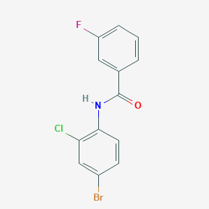 molecular formula C13H8BrClFNO B505520 N-(4-bromo-2-chlorophenyl)-3-fluorobenzamide 