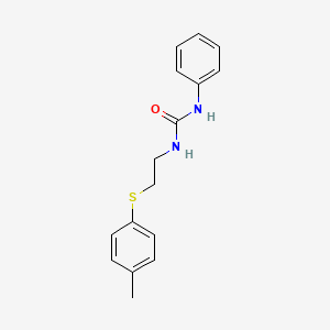 molecular formula C16H18N2OS B5055200 N-{2-[(4-methylphenyl)thio]ethyl}-N'-phenylurea 
