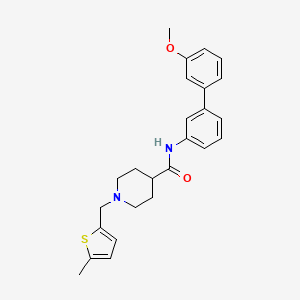 molecular formula C25H28N2O2S B5055210 N-(3'-methoxy-3-biphenylyl)-1-[(5-methyl-2-thienyl)methyl]-4-piperidinecarboxamide 