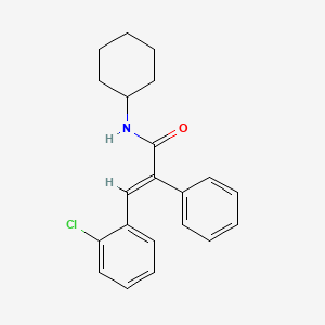 molecular formula C21H22ClNO B5055213 3-(2-chlorophenyl)-N-cyclohexyl-2-phenylacrylamide 