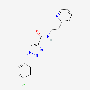 1-(4-chlorobenzyl)-N-[2-(2-pyridinyl)ethyl]-1H-1,2,3-triazole-4-carboxamide