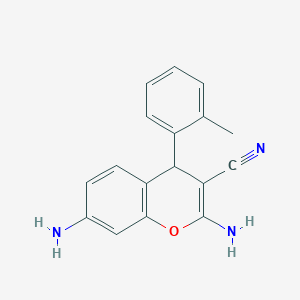 2,7-diamino-4-(2-methylphenyl)-4H-chromene-3-carbonitrile