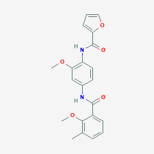 molecular formula C21H20N2O5 B505524 N-{2-methoxy-4-[(2-methoxy-3-methylbenzoyl)amino]phenyl}-2-furamide 