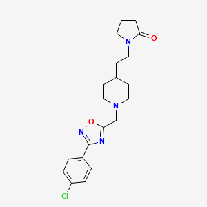 1-[2-(1-{[3-(4-chlorophenyl)-1,2,4-oxadiazol-5-yl]methyl}-4-piperidinyl)ethyl]-2-pyrrolidinone