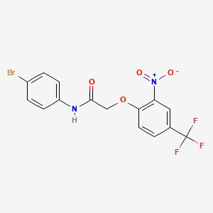 molecular formula C15H10BrF3N2O4 B5055265 N-(4-bromophenyl)-2-[2-nitro-4-(trifluoromethyl)phenoxy]acetamide 