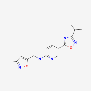 5-(3-isopropyl-1,2,4-oxadiazol-5-yl)-N-methyl-N-[(3-methyl-5-isoxazolyl)methyl]-2-pyridinamine