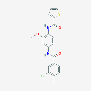 N-{4-[(3-chloro-4-methylbenzoyl)amino]-2-methoxyphenyl}-2-thiophenecarboxamide