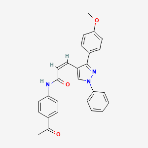 N-(4-acetylphenyl)-3-[3-(4-methoxyphenyl)-1-phenyl-1H-pyrazol-4-yl]acrylamide