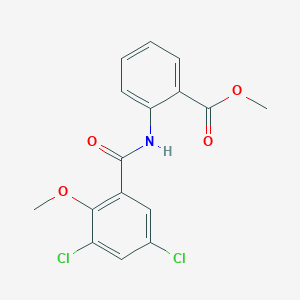 molecular formula C16H13Cl2NO4 B505530 Methyl 2-[(3,5-dichloro-2-methoxybenzoyl)amino]benzoate 