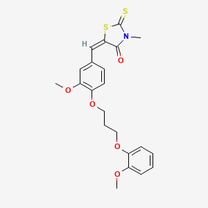 5-{3-methoxy-4-[3-(2-methoxyphenoxy)propoxy]benzylidene}-3-methyl-2-thioxo-1,3-thiazolidin-4-one