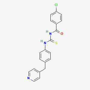 molecular formula C20H16ClN3OS B5055319 4-chloro-N-({[4-(4-pyridinylmethyl)phenyl]amino}carbonothioyl)benzamide 
