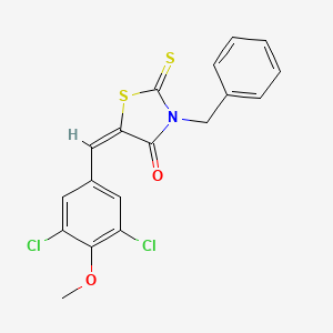 molecular formula C18H13Cl2NO2S2 B5055320 3-benzyl-5-(3,5-dichloro-4-methoxybenzylidene)-2-thioxo-1,3-thiazolidin-4-one 