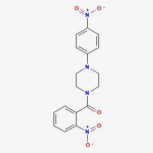molecular formula C17H16N4O5 B5055345 1-(2-硝基苯甲酰)-4-(4-硝基苯基)哌嗪 