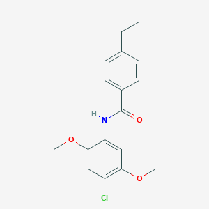 molecular formula C17H18ClNO3 B505535 N-(4-chloro-2,5-dimethoxyphenyl)-4-ethylbenzamide 