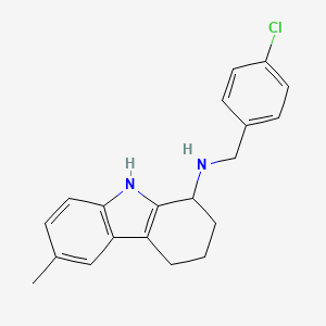 molecular formula C20H21ClN2 B5055351 N-(4-chlorobenzyl)-6-methyl-2,3,4,9-tetrahydro-1H-carbazol-1-amine 