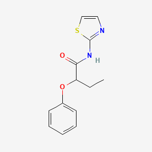 molecular formula C13H14N2O2S B5055373 2-phenoxy-N-1,3-thiazol-2-ylbutanamide CAS No. 5544-32-1