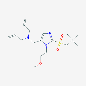 molecular formula C18H31N3O3S B5055377 N-allyl-N-{[2-[(2,2-dimethylpropyl)sulfonyl]-1-(2-methoxyethyl)-1H-imidazol-5-yl]methyl}-2-propen-1-amine 