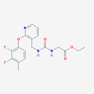 ethyl N-[({[2-(2,3-difluoro-4-methylphenoxy)-3-pyridinyl]methyl}amino)carbonyl]glycinate