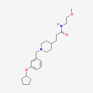 3-{1-[3-(cyclopentyloxy)benzyl]-4-piperidinyl}-N-(2-methoxyethyl)propanamide