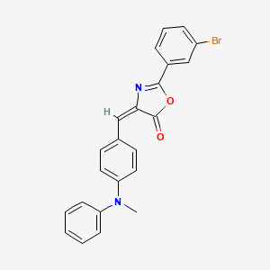 molecular formula C23H17BrN2O2 B5055399 2-(3-bromophenyl)-4-{4-[methyl(phenyl)amino]benzylidene}-1,3-oxazol-5(4H)-one 