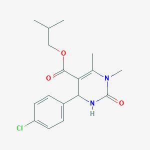 molecular formula C17H21ClN2O3 B5055401 isobutyl 4-(4-chlorophenyl)-1,6-dimethyl-2-oxo-1,2,3,4-tetrahydro-5-pyrimidinecarboxylate 