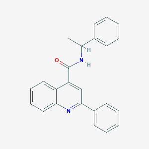 2-phenyl-N-(1-phenylethyl)-4-quinolinecarboxamide