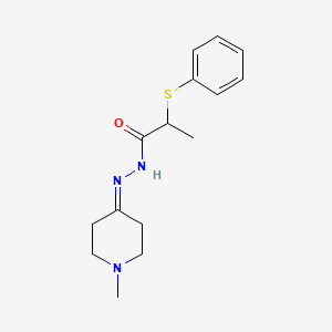 molecular formula C15H21N3OS B5055428 N'-(1-methyl-4-piperidinylidene)-2-(phenylthio)propanohydrazide 
