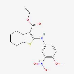 ethyl 2-[(4-methoxy-3-nitrophenyl)amino]-4,5,6,7-tetrahydro-1-benzothiophene-3-carboxylate