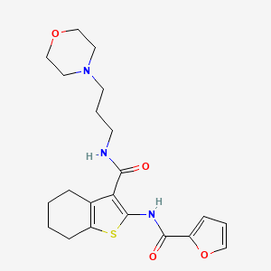 molecular formula C21H27N3O4S B5055436 2-(2-furoylamino)-N-[3-(4-morpholinyl)propyl]-4,5,6,7-tetrahydro-1-benzothiophene-3-carboxamide 