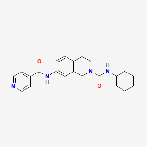 N-cyclohexyl-7-(isonicotinoylamino)-3,4-dihydro-2(1H)-isoquinolinecarboxamide